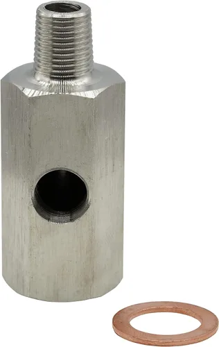 1/8 NPT Sensor de presión de aceite Adaptador en T Turbo Suministro Línea de Alimentación Calibre 1/8 NPT Hembra a 1/8 NPT Macho con 1/8 NPT Puerto