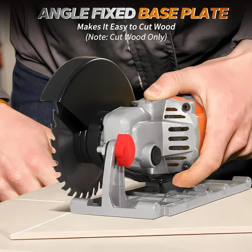 Miniatura 4 de Amoladora angular inalámbrica compatible con batería Dewalt de 20 V Max, 3 velocidades variables, motor sin escobillas con LED, soporte de Naranja