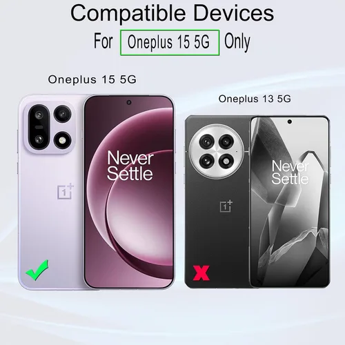 Miniatura 2 de Ibywind Protector de pantalla para OnePlus 15 5G, 2 unidades, vidrio templado de dureza 9H y protector de lente de cámara, con marco de alineación