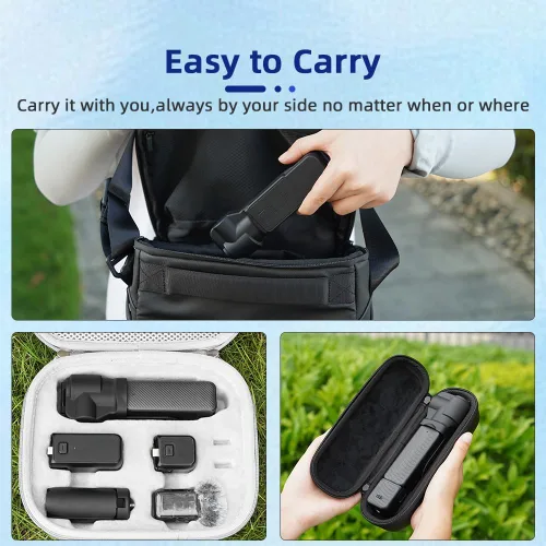 Miniatura 6 de Coyktonty Funda protectora de cardán para DJI Osmo Pocket 3 PC, con protector de pantalla de lente, diseño de tapa abatible, protección total (negro)