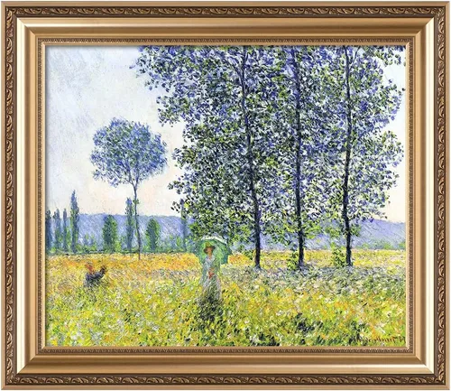 Miniatura 18 de IPIC - Reproducción artística de los lirios de agua de Claude Monet 1906, impresiones giclée coinciden con el marco dorado clásico, arte de pared