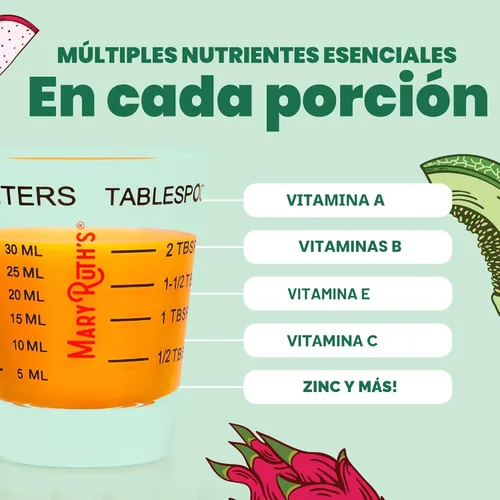 Miniatura 5 de MaryRuth's Multivitamina Líquida+Crecimiento del Cabello Clínicamente probada para cabello más espeso y arrugas faciales en mujeres Biotina