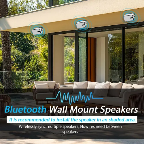 Miniatura 2 de YVU Altavoz Bluetooth para exteriores de 250 W, sincronización inalámbrica de hasta 100 altavoces, sistema de sonido para interiores y exteriores