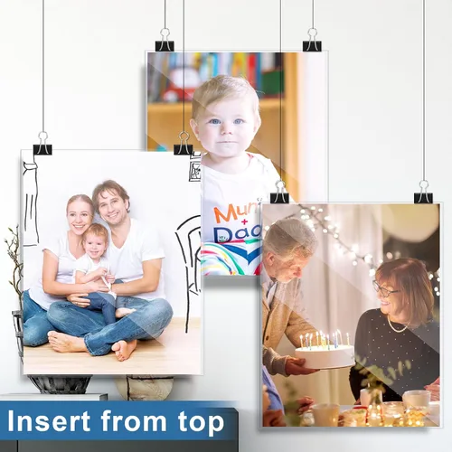 Miniatura 5 de Henoyso 10 protectores rígidos de PVC de 11 x 14 pulgadas, fundas de plástico duro resistentes para pósteres, impresiones, revistas, fotos y papel