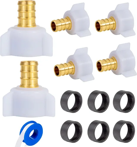 Miniatura 10 de PEX - Codo giratorio roscado hembra de 1/2 x 1/2 pulgada NPT NPSM, accesorios Pex de 1/2 pulgada 90 grados, adaptador hembra giratorio de 1/2