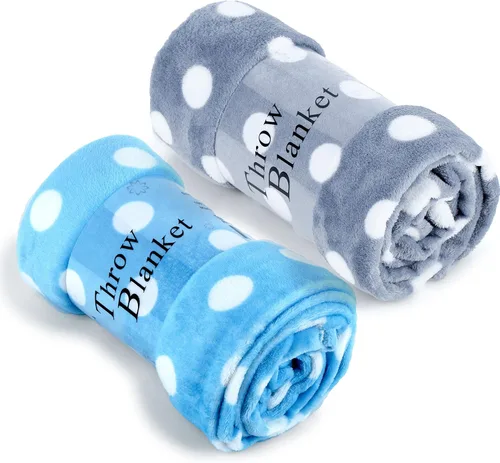 Miniatura 9 de JML - Manta de tela de polar de 50 x 60 pulgadas, lujosa, suave y ligera, para la cama y el sofá Color liso violeta