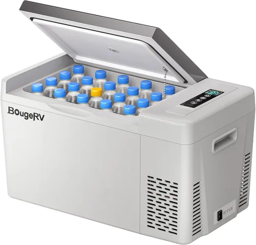 Miniatura 11 de BougeRV Refrigerador de 12 Voltios Refrigerador de Carro 12V Congelador Portátil de 30 Cuartos Enfriador con Compresor Congelador con Compresor
