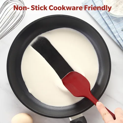 Miniatura 5 de Wanbasion Juego de 5 Espátulas de Silicona Premium Resistentes al Calor, Juego de Espátulas de Cocina Aptas para Lavavajillas para Utensilios