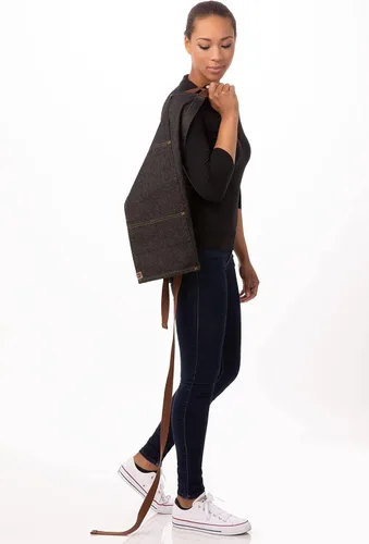 Miniatura 4 de Delantal con pechera Memphis Chef Works, color negro (AB035-BLK-0)