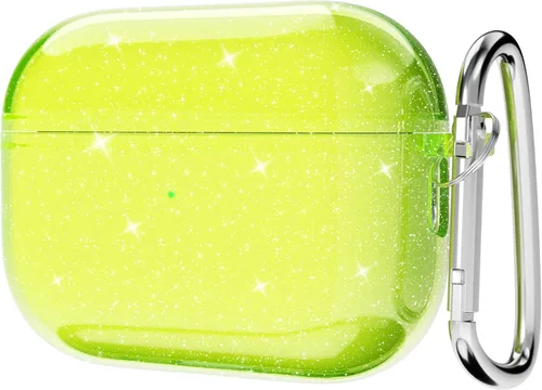 Miniatura 18 de Svanove Funda para Airpods Transparente con Purpurina, Funda Brillante y Bonita para Airpods de 1ª y 2ª Generación con Llavero, Carcasa Rígida