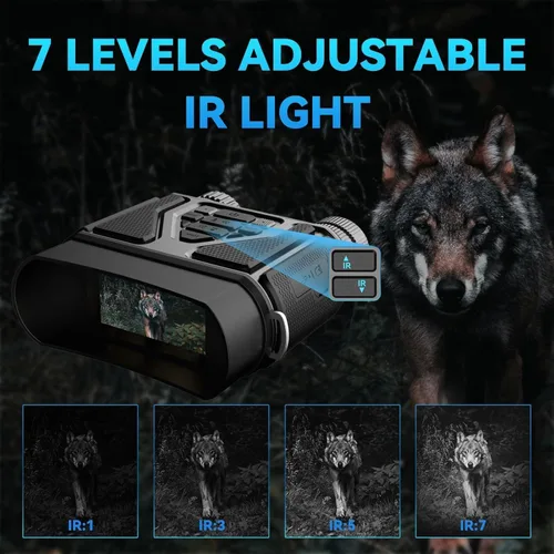 Miniatura 2 de Gafas de visión nocturna con 32 GB para oscuridad total, prismáticos digitales de visión nocturna infrarroja con pantalla HD de 3 pulgadas