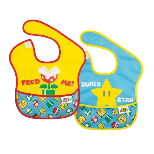Miniatura 18 de Baberos Bumkins para Niña o Niño, SuperBib para Bebé y Niño Pequeño de 6-24 Meses, Imprescindible para Comer, Alimentar, Suministros de Destete LED