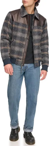 Miniatura 4 de Levi's Men's Mixed Media Western Plaid Bomber Jacket