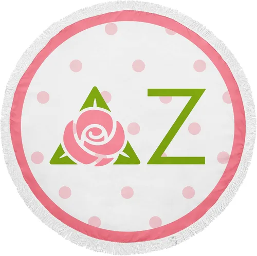 Miniatura 4 de Alpha Chi Omega Sorority - Toalla de playa redonda (60 pulgadas) de gran tamaño, súper absorbente, sin arena, gruesa toalla grande para piscina