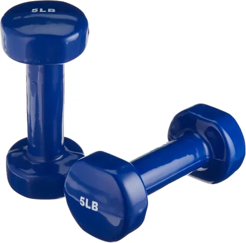 Miniatura 6 de Sammons Preston Mancuernas de hierro recubiertas de vinilo, 1 libra, par, pesas suaves de fácil agarre para entrenamiento de fuerza, tonificación