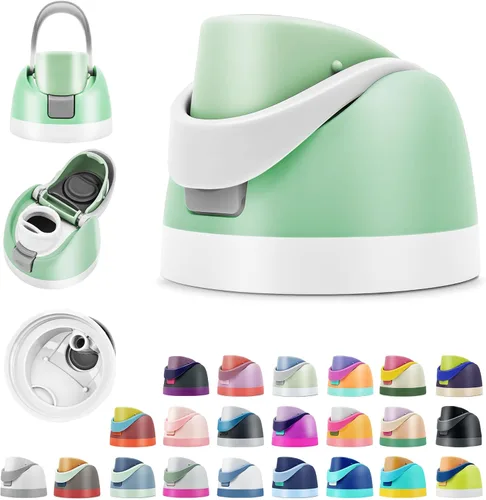Miniatura 7 de Tapa de repuesto compatible con botella de agua Owala FreeSip a prueba de fugas, tapa abatible reutilizable, accesorio para vasos de 16 onzas, 24