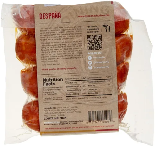 Miniatura 4 de Delicias De España, Chorizo tradicional al estilo español, 2 paquetes, total 8 enlaces