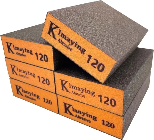 Miniatura 9 de Esponja de lijado, bloque de lijado surtido de grano 60, esponjas de lijadora húmedas y secas de doble uso para paneles de yeso, esponja de papel