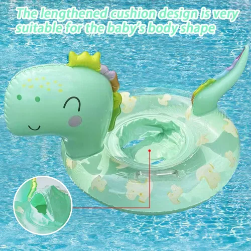 Miniatura 3 de AIYUENCICI Flotador de natación para bebé, balsa flotante inflable con asa de asiento de seguridad, anillo flotante de cintura para niños, bañera