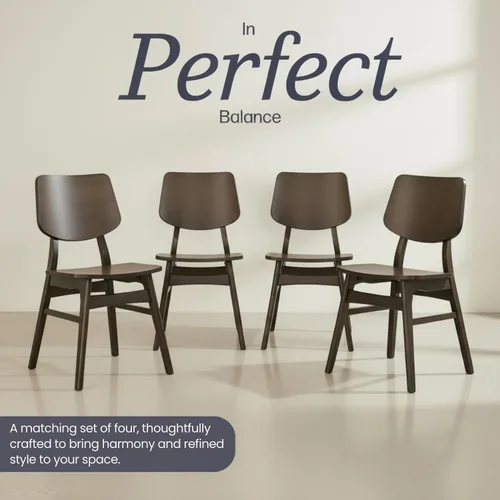 Miniatura 18 de Alaterre Furniture Calais Dining - Juego de 2 sillas de comedor moderno de mediados de siglo, juego de sillas de madera maciza con diseño