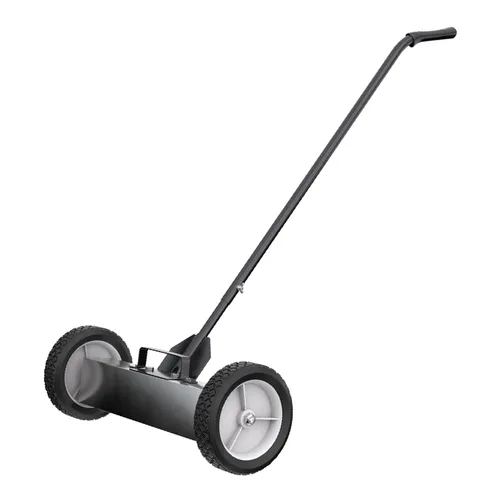 Master Magnetics Barredora magnética con ruedas – Barredora magnética con mango ajustable – Potente herramienta magnética para uso en césped y