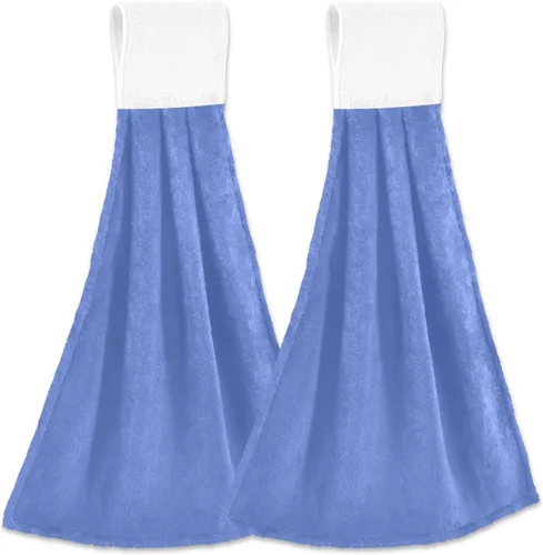 Miniatura 12 de Juego de 2 toallas de mano amarillas y naranjas, suaves, absorbentes, decorativas, para baño, secado rápido, barra de té, toalla colgante para baño