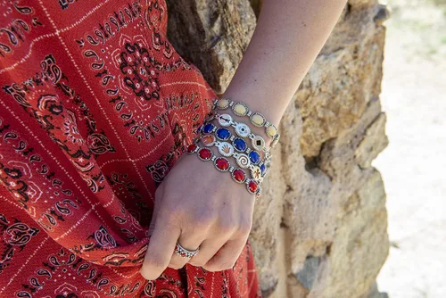 Miniatura 2 de American West Sterling and Gemstone - Pulsera de tenis reversible, tallas S, M, L, Metal