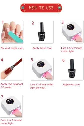 Miniatura 5 de MEMEDA Esmalte de uñas de gel, laca de uñas LED semipermanente, esmalte de uñas blanco lechoso nude, 0.5 onzas líquidas