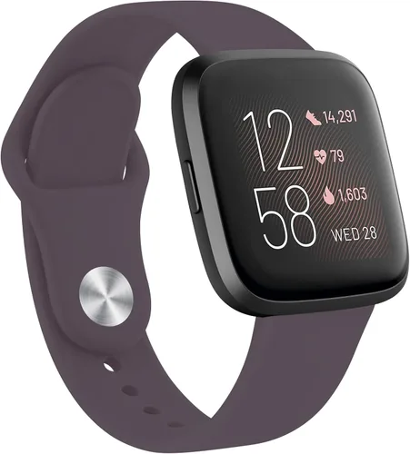 Miniatura 17 de AK Bandas de silicona compatibles con Fitbit Versa 2 / Versa / Lite / SE para mujeres y hombres, correas clásicas suaves de repuesto para reloj