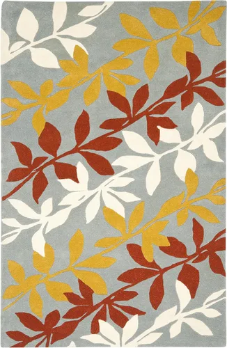 Miniatura 6 de SAFAVIEH Soho Collection SOH764B - Alfombra de área de lana y viscosa de 5 x 8 pies, color beige y multicolor