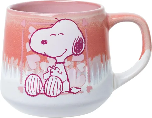 Miniatura 22 de Silver Buffalo Peanuts Snoopy - Tarro de cristal con tapa y pajita, 21 onzas