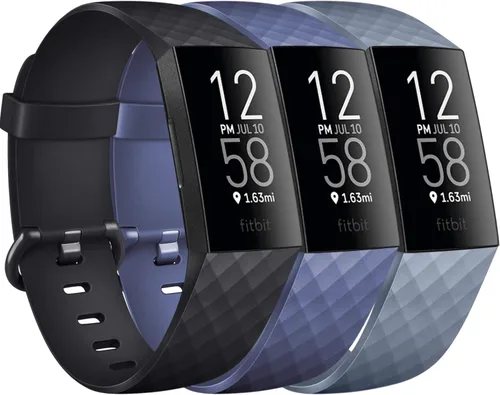 Paquete de 3 bandas de silicona para Fitbit Charge 4, Fitbit Charge 3 y Charge 3 SE, pulseras de repuesto para mujeres y hombres pequeños y grandes
