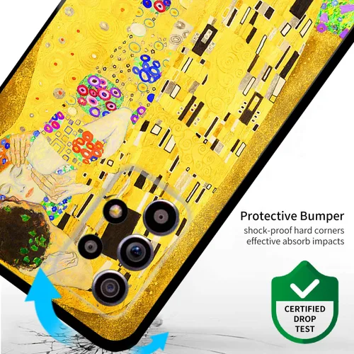 Miniatura 3 de Berkin Arts Funda de silicona compatible con Samsung Galaxy A52 5G 4G/A52S 5G con diseño antideslizante, color amarillo, romántico, Luv San