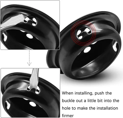 Miniatura 4 de Piutouyar 20 rejillas de ventilación redondas de 0.984 in/1 pulgada, rejillas de ventilación circulares de acero inoxidable para cocina, baño, Negro