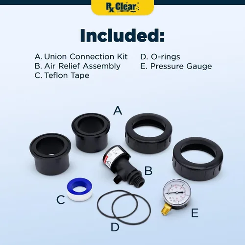 Miniatura 5 de Rx Clear Filtro de piscina de cartucho cuádruple de 425 pies cuadrados para piscinas 150 GPM de alto flujo Conexiones de fontanería de 2