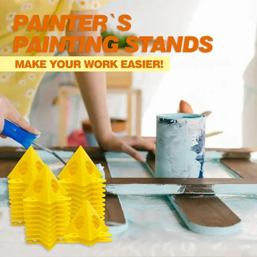 Miniatura 7 de KATA Soportes piramidales para pintores: 36 piezas de pirámides de pintura para puertas de gabinetes, pintura y vertido, mini trípodes de pintura