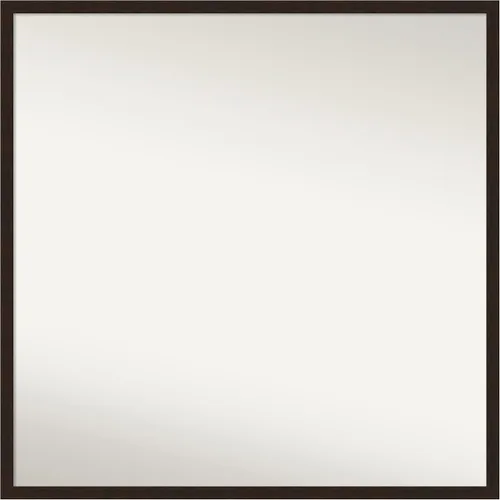 Miniatura 71 de Amanti Art Espejo de pared personalizado no biselado (23 x 25 pulgadas), marco estrecho marrón Carlisle, varios tamaños personalizados, espejo