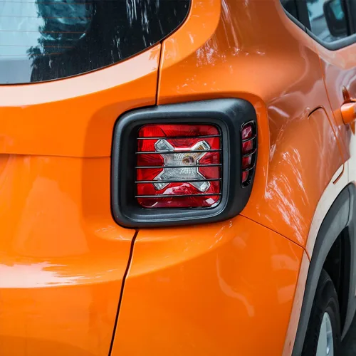 Miniatura 7 de Cubiertas de lámpara de luz trasera de ABS, protector de luz trasera para Jeep Renegade 2016-2021, Negro
