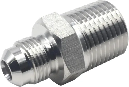 Miniatura 13 de HFS (R) 3/8" NPT macho a 1/4" SAE Macho Flare Tubing Adapter Manguera Conector Accesorios de tubería de acero inoxidable 304 (3/8" MNPT x 1/4" MSAE)