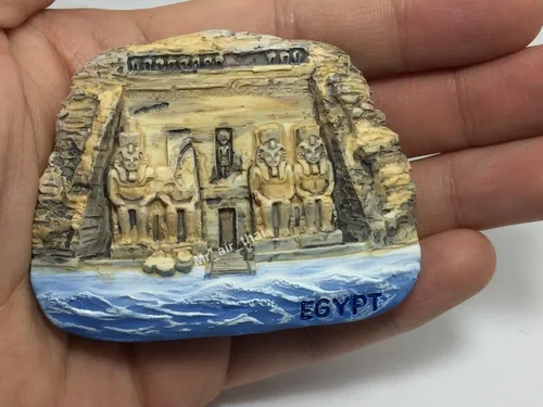 Miniatura 4 de WitnyStore Tiny The Great Temple of Abu Simbel, Egipto África Atracciones turísticas Resina Refrigerador Imán Viajero Recuerdo Regalo Memento 3D