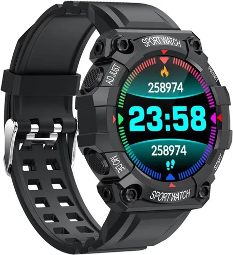 Reloj inteligente, color de 1.3 pulgadas, recordatorio de mensaje, reloj deportivo compatible con Android e iOS (negro)