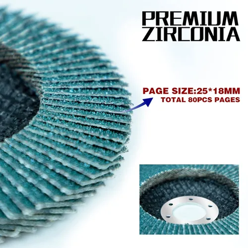 Miniatura 4 de Sali Paquete de 10 Discos de Láminas de Circonia Grano 40 de 4.5" x 7/8 Pulgadas Disco de Lijado Tipo Bisel #29 Grado Premium e Industrial Rueda