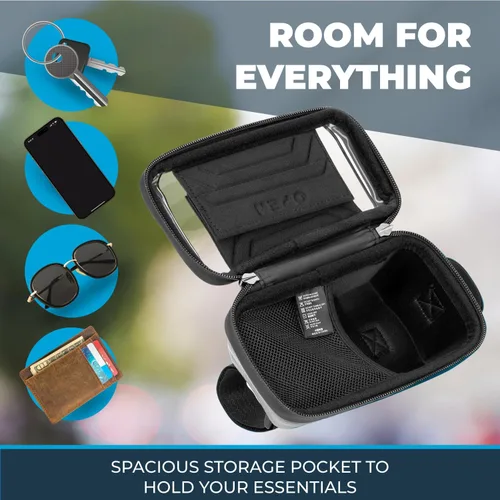 Miniatura 3 de Roam Soporte universal para teléfono para bicicleta + funda de almacenamiento impermeable con cremallera, se adapta a teléfonos inteligentes