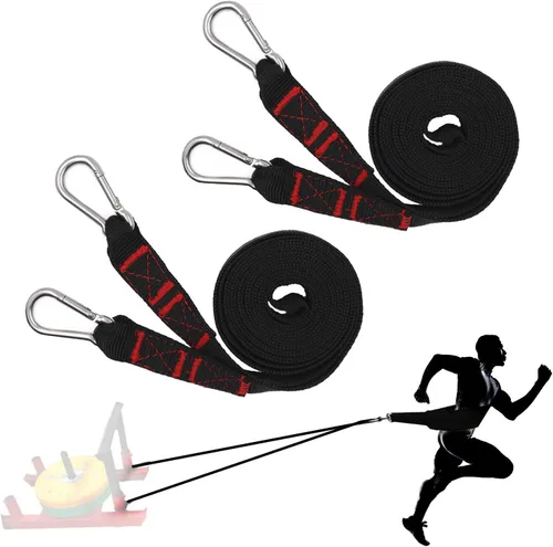 2 Piezas Correas de Tracción de Arnés de Trineo de 9.8 Pies, Accesorio de Arnés de Neumático de Trineo para Fútbol Americano Correr Sprint