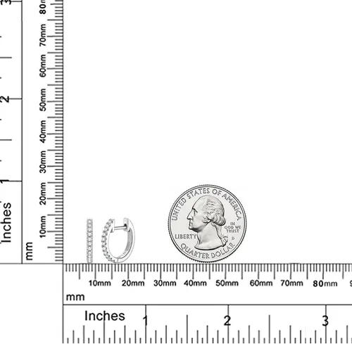 Miniatura 6 de Aretes de plata de ley 925 para mujer, aretes de aro de circonita cúbica 5A, regalos de joyería para ella