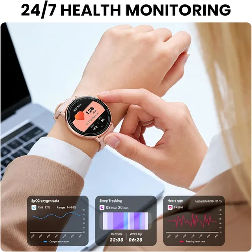 Miniatura 7 de Reloj inteligente para hombres y mujeres con GPS integrado, más de 100 modos deportivos con pantalla HD de 1.39 pulgadas, respuesta/hacer llamadas