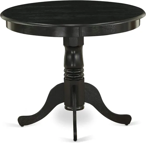 Miniatura 5 de East West Furniture ANMZ3-AB6-06 - Juego de mesa y sillas de cocina de 3 piezas contiene una mesa de comedor redonda con pedestal y 2 sillas
