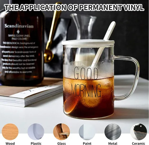Miniatura 4 de Vinilo permanente negro mate, rollo de vinilo adhesivo permanente de 12 pulgadas x 50 pies para todas las máquinas de corte, letreros, troqueladoras