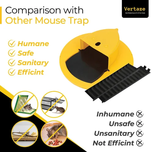 Miniatura 2 de Trampa para ratones con tapa de cubo, trampa para ratones, trampa para ratones para interiores para el hogar, reinicio automático, captura múltiple