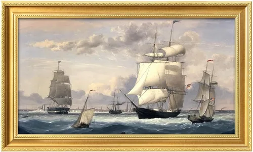 Miniatura 56 de DECORARTS - Impresiones de Giclee de Lirios de Agua de Claude Monet, Arte de Pared Enmarcado con Marco de Madera Maciza, Decoración de Jardín